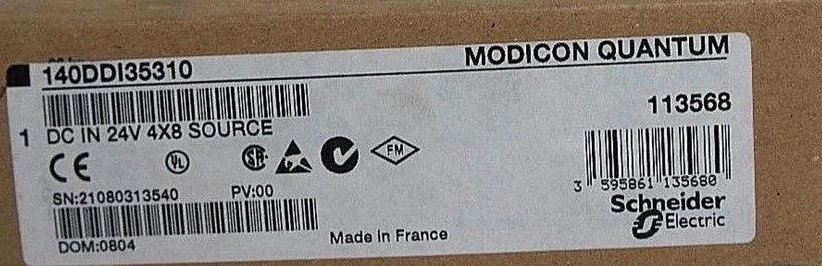 Used NEW SCHNEIDER MODICON 140DDI35310 DC IN 24V 4X8 SOURCE MODULE 140-DDI-353-10