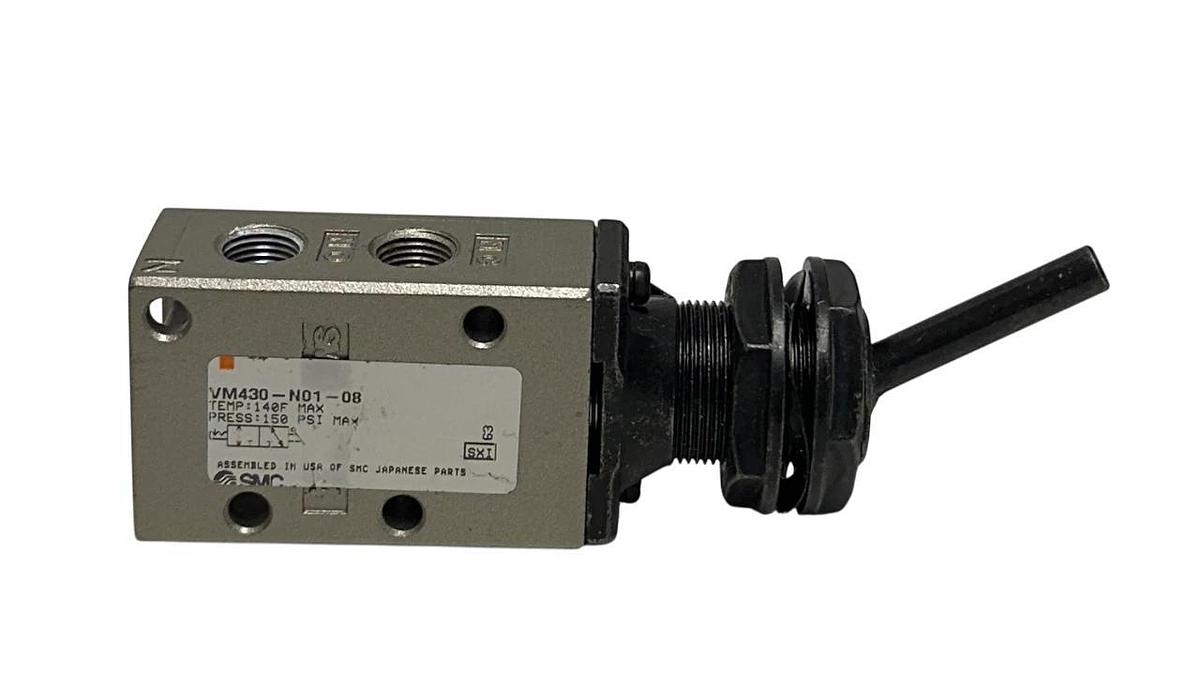 Used SMC VM430-N01-08 / VM430N0108 MECHANICAL POPPET VALVE VM SERIES TOGGLE USNP