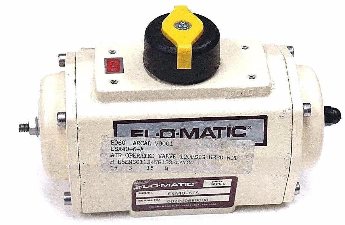 NEW EL-O-MATIC ESA40-6/A PNEUMATIC ACTUATOR SPRING RETURN 120PSIG ELOMATIC