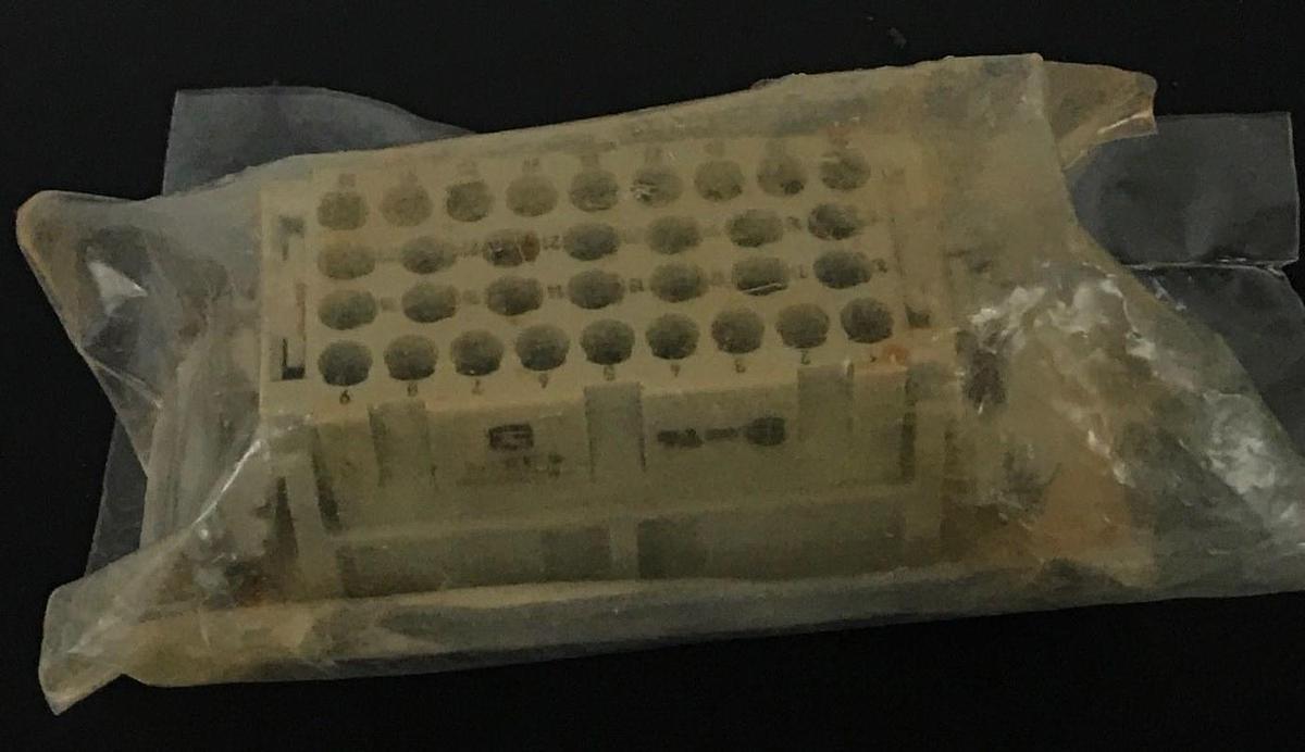 Used NIB HARTING HAN 32 EE-M-C MALE 32 PIN CONNECTOR 09320323001, 16AMP 500V