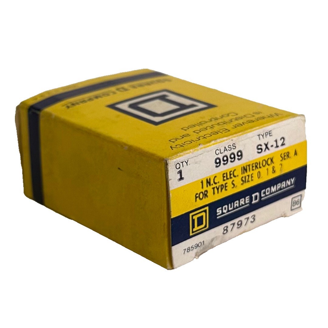 Used NEW SQUARE D 9999-SX-12 / 9999SX12 ELECTRICAL INTERLOCK SER.A 87973