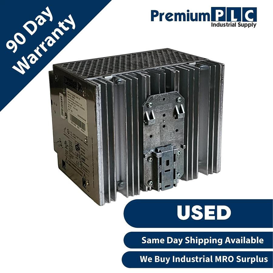Used PHOENIX CONTACT QUINT-PS-100-240AC/24DC/20 POWER SUPPLY UNIT 24VDC/20A 2938620