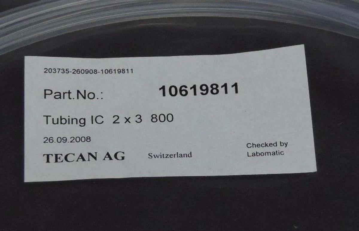 LOT OF 4 NEW TECAN 10619811 TUBING INTERCONNECT 2 X 3 X 800 MM