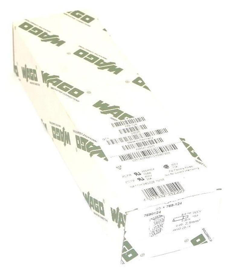 Used NIB WAGO 769-124 FEMALE PLUGS 2 COND. 4 POLE (BOX OF 25)