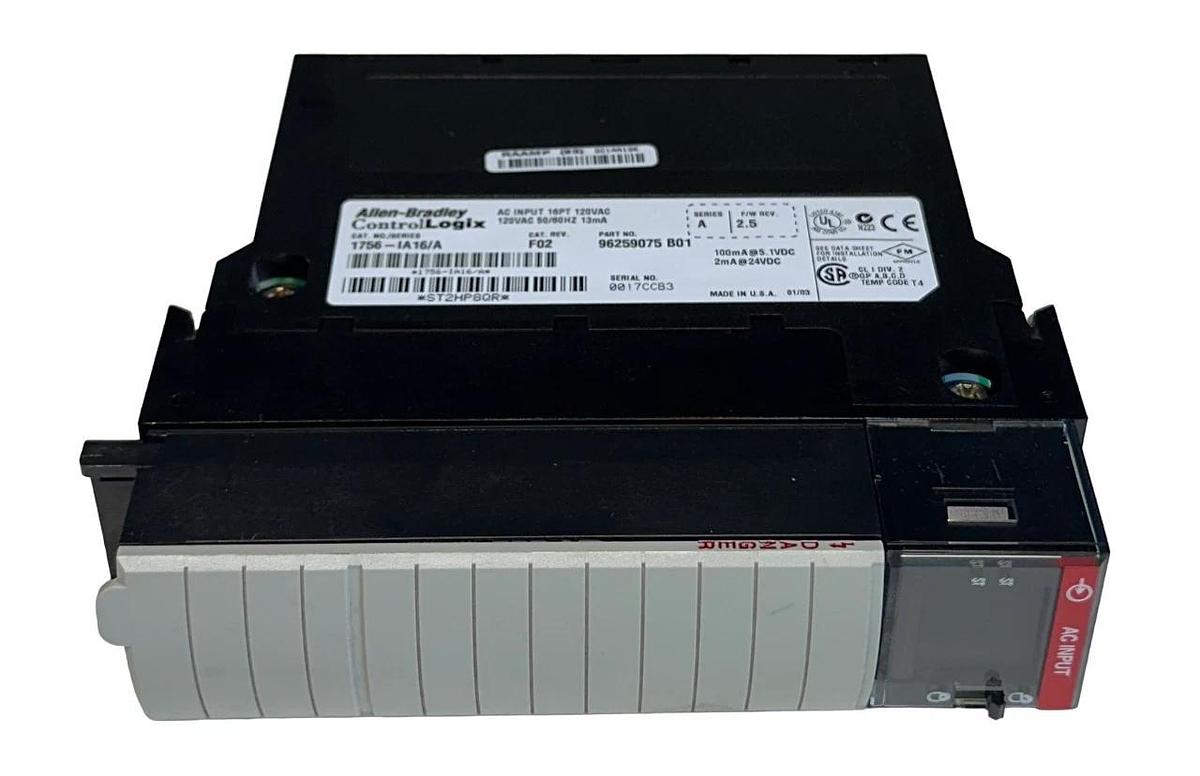 Used ALLEN BRADLEY 1756-IA16 /A ControlLogix 16-PT AC INPUT MODULE 120VAC 13mA USNP