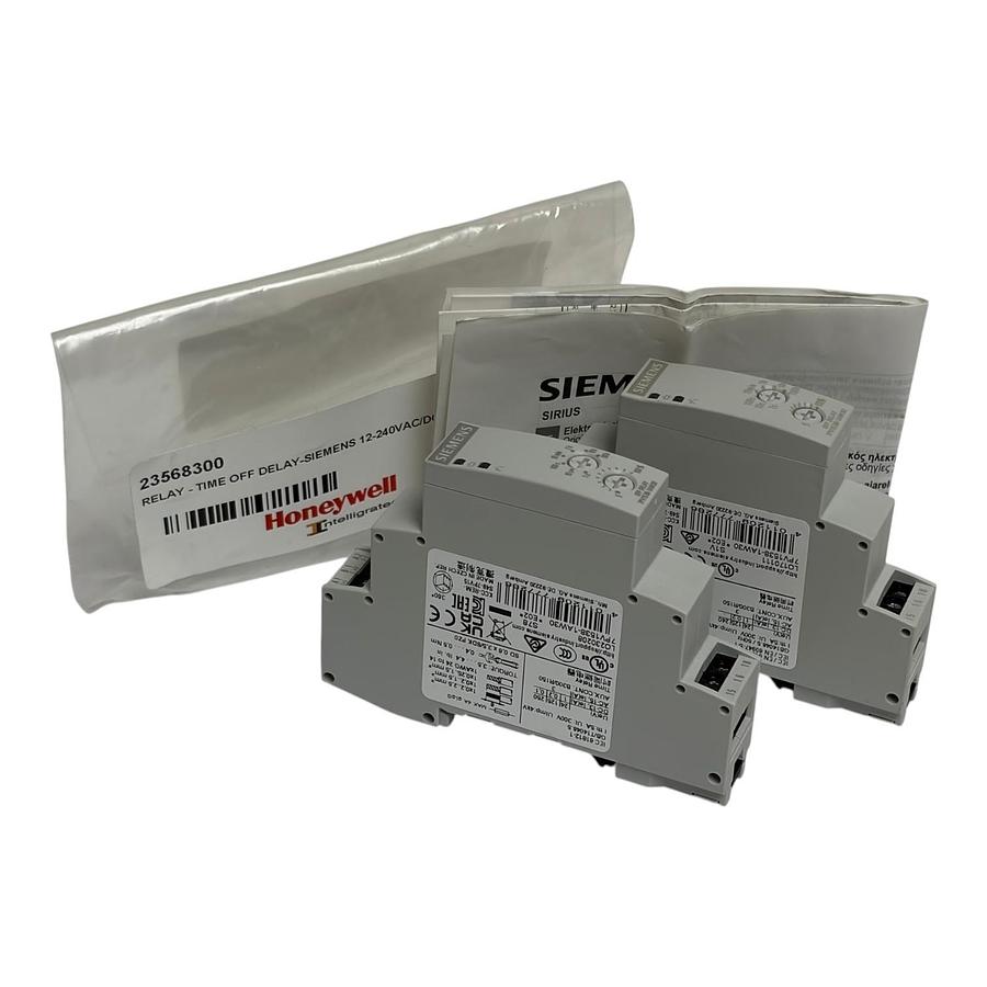 Lot of 2 Siemens 7PV1538-1AW30 SIRIUS Time Relay Off-Delay 12-240VAC/DC New