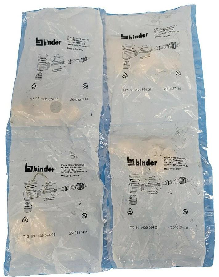 Used LOT OF 4 NEW BINDER 71399143682405 CONNECTORS 2510127415