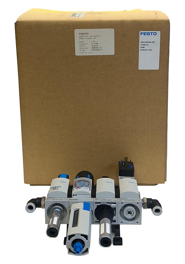 Used NEW FESTO 13104116 / MS4-SERIES ASSEMBLY SERVICE UNIT H760 COMPLETE NSMP