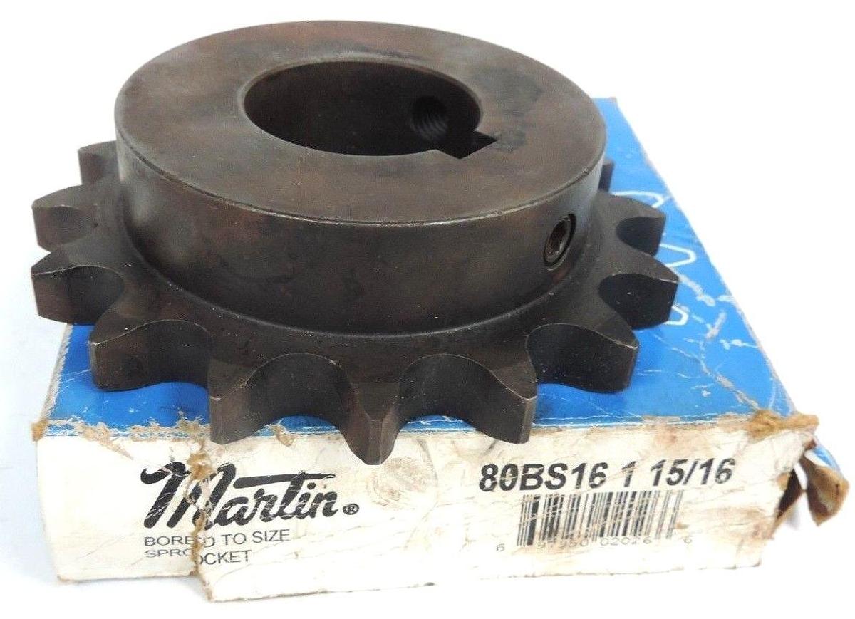 Used NEW MARTIN 80BS16 1 15/16 ROLLER CHAIN SINGLE ROW 1-15/16" IN SPROCKET