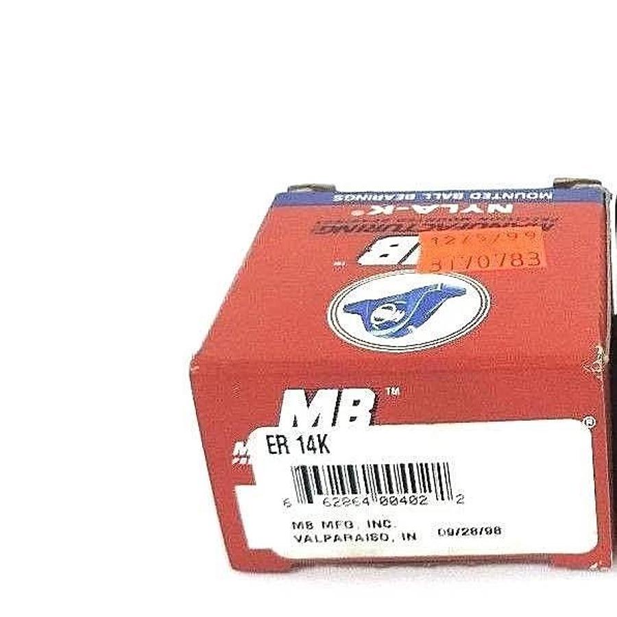 Used NIB MB ER-14K INSERT BEARING 7/8IN BORE 52MM OD 1-3/8IN W, ER14K