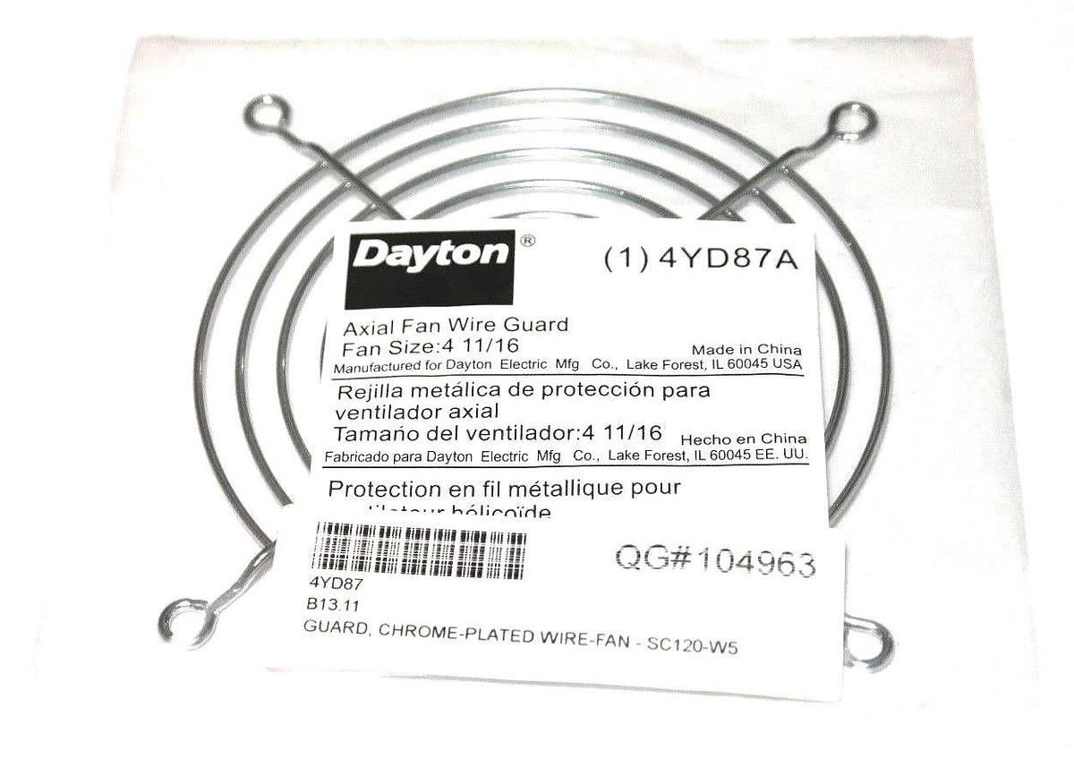 Used NEW DAYTON 4YD87A AXIAL FAN WIRE GUARD 4-11/16"