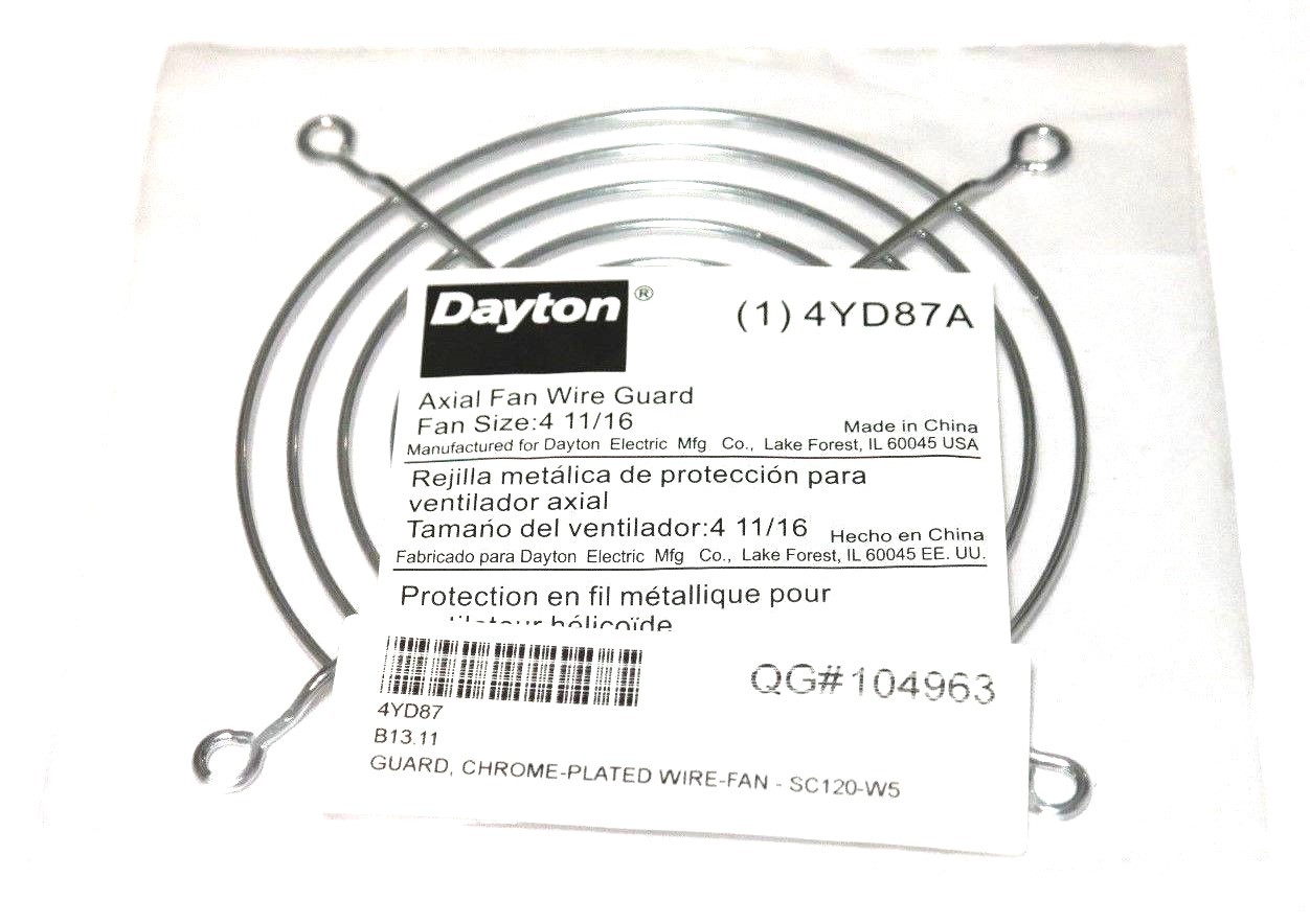 Used NEW DAYTON 4YD87A AXIAL FAN WIRE GUARD 4-11/16"