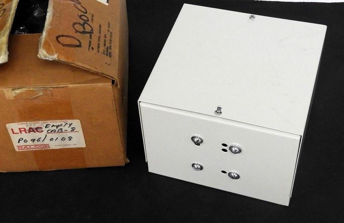 Used NIB BALDOR THREE PHASE LINE REACTOR LR ENCLOSURE