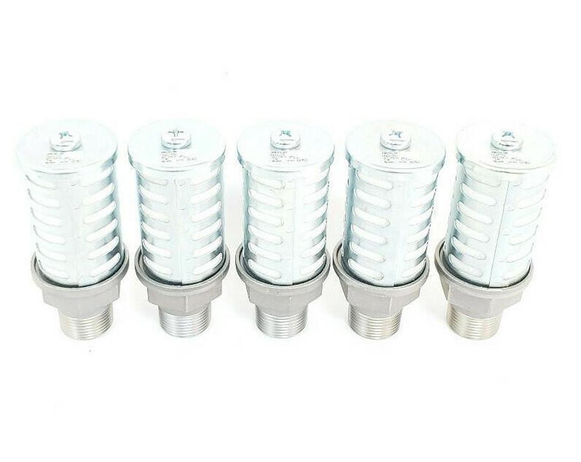 LOT OF 5 NEW SMC AN500-06 AN SILENCERS AN 3/4INCH STANDARD (PT)