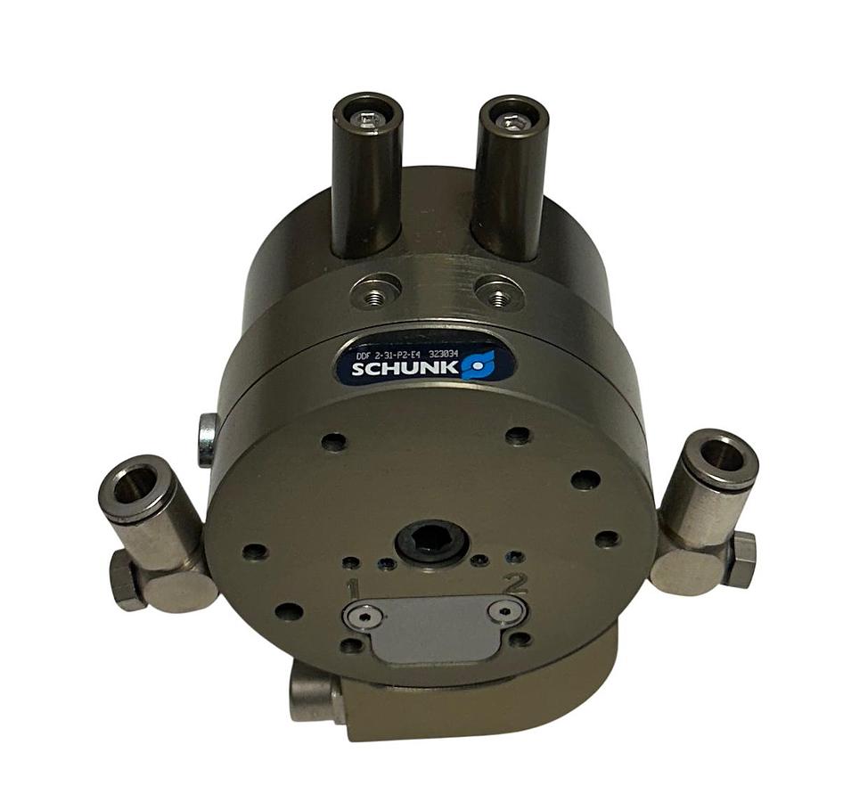 Used SCHUNK DDF 2-031-P2-E4 / DDF2-31-P2-E4 ROTARY FEED-THROUGH 323034 / 0323034 USNP
