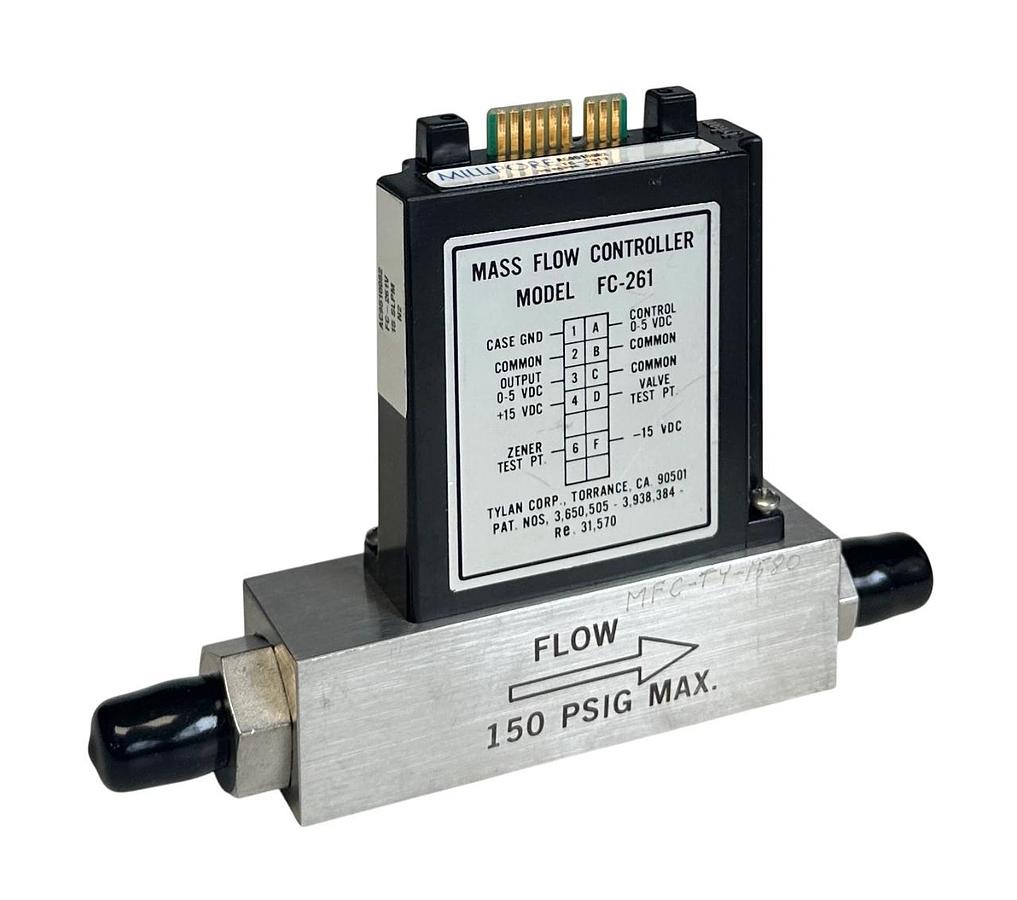 Used MILLIPORE FC-261V / FC261V Tylan 260 SERIES MASS FLOW CONTROLLER 15SLPM N2 USNP