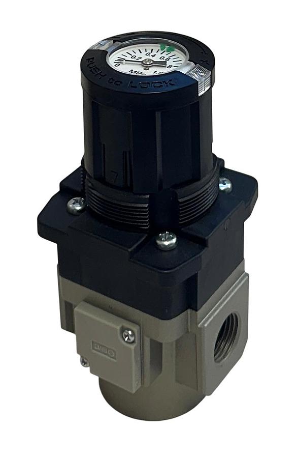 Used SMC ARG40-F04G1 / ARG40F04G1 ARC REGULATOR GAUGE-HANDLE W/ PRESSURE GAUGE NSMP