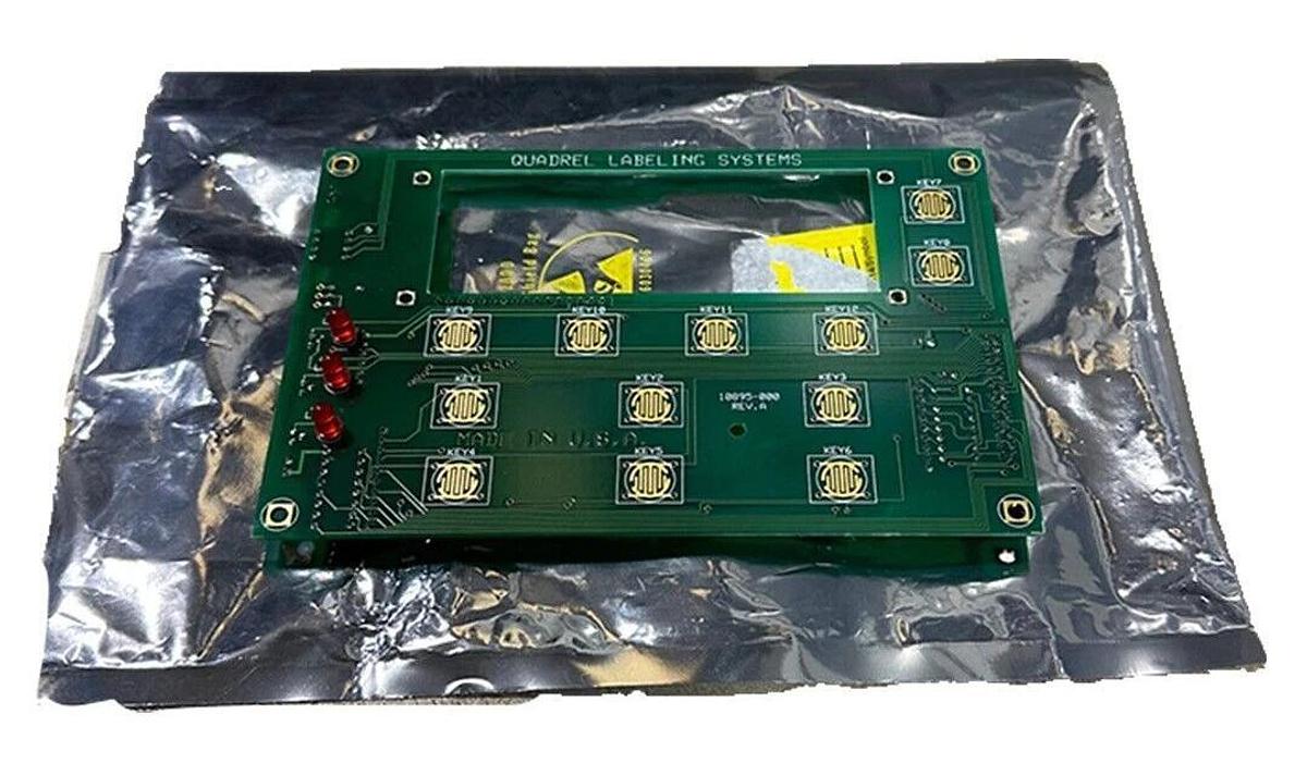 Used NEW QUADREL LABELING SYSTEMS 10895-000 / 10895000 REV. A TOUCH PAD CONTROL BOARD