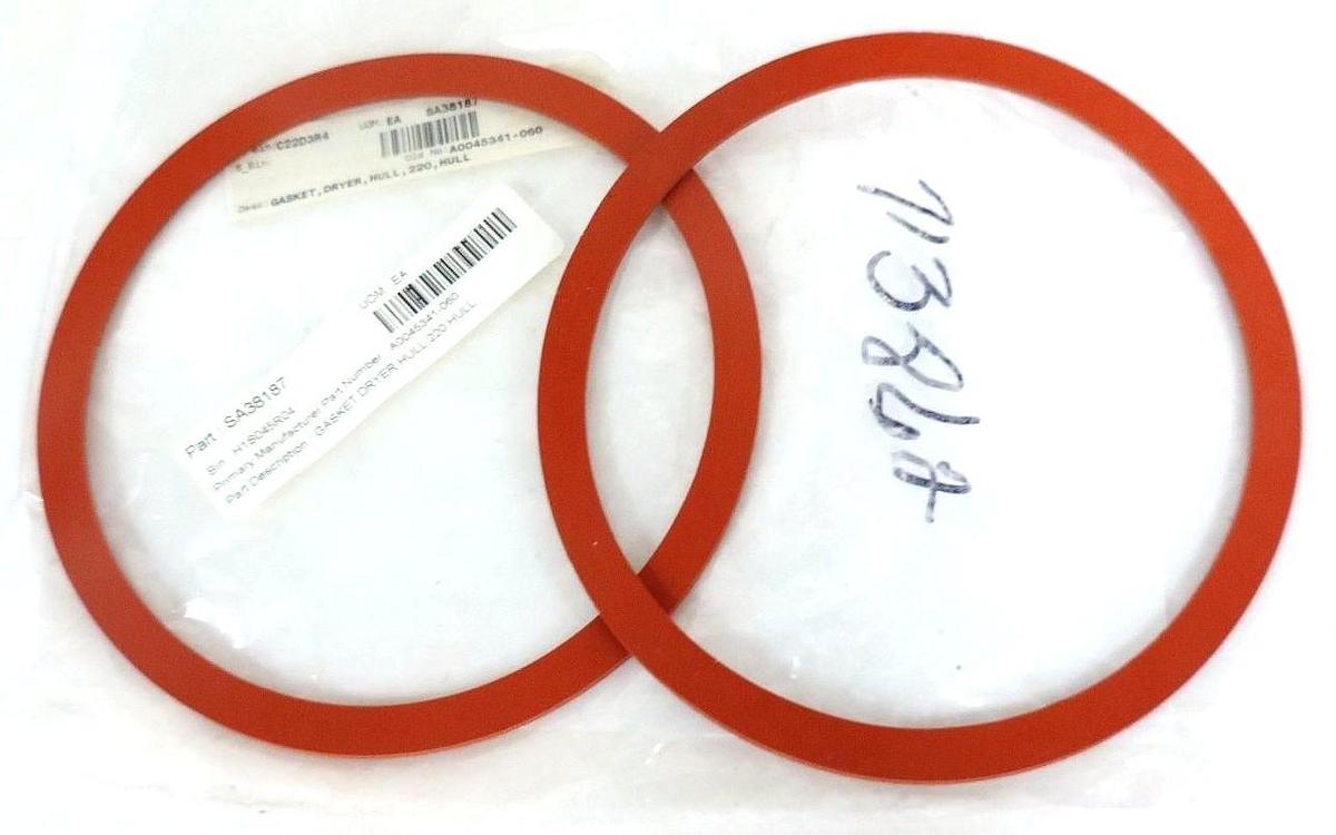 LOT OF 2 NEW GENERIC SA38187 GASKET, DRYER, HULL, 220, HULL, A0045341-060