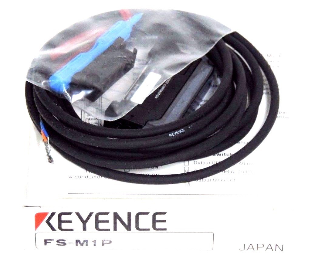Used NIB KENYENCE FS-M1P SENSOR AMPLIFIER 12/24VDC, FSM1P