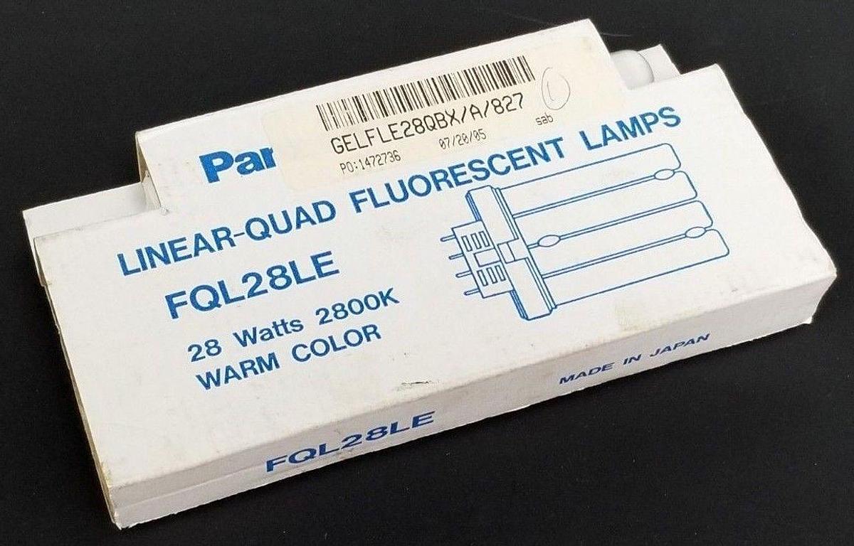 Used NIB PANASONIC FQL28LE LINEAR COMPACT FLUORESCENT LIGHT 4-PIN 28W 2800K WARM