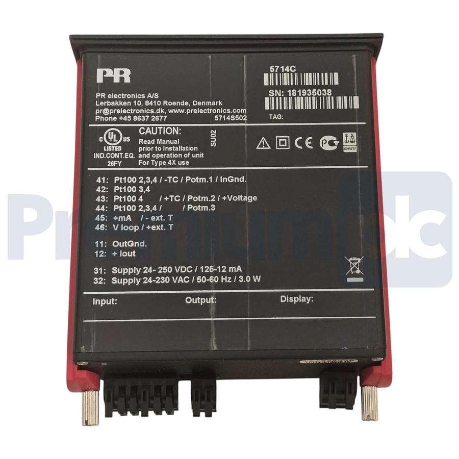 Used PR electronics 5714C Programmable LED Indicator 4-Digit 1/8 DIN 24-230VAC/DC NEW