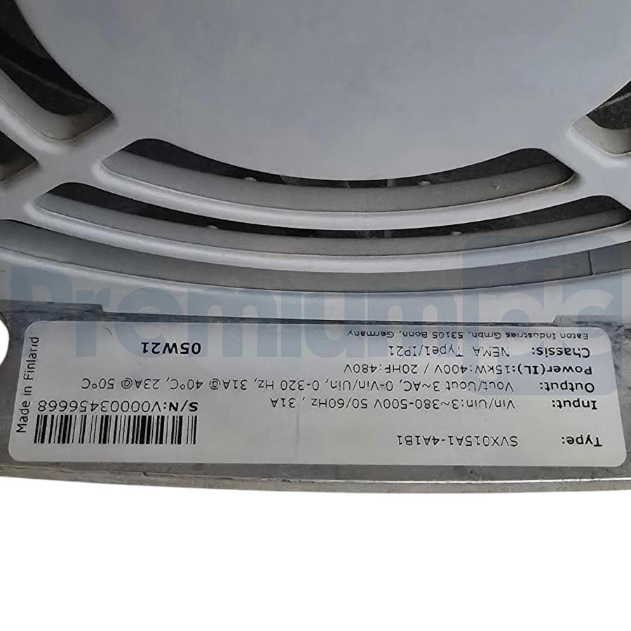 Used Eaton SVX015A1-4A1B1 SVX9000 VFD Drive 15HP/20HP 3Ph 400/480V W/Brake Chopper