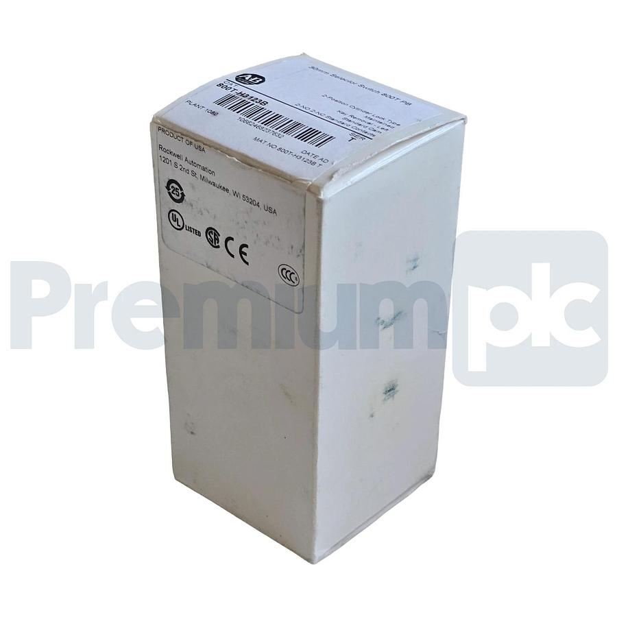 Allen-Bradley 800T-H3123B /T Selector Switch 30mm 2Pos Cylinder Lock 2 NO / 2 NC