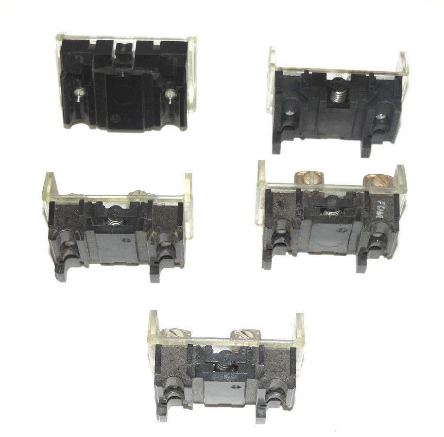 Used LOT OF 5 ASSORTED ALLEN BRADLEY CONTACT BLOCKS 800T-XD1, 880T-XD2, 800T-XD4