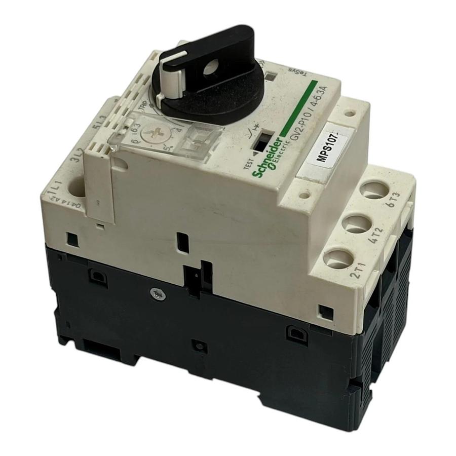 Used Schneider Electric GV2-P10 TeSys Motor Manual Starter Circuit Breaker 4-6.3A