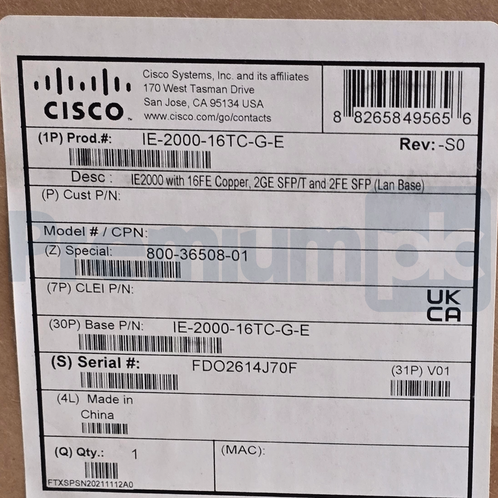 Used Cisco IE-2000-16TC-G-E IE-2000 Industrial Ethernet Switch 16-Port FE Copper NSFS