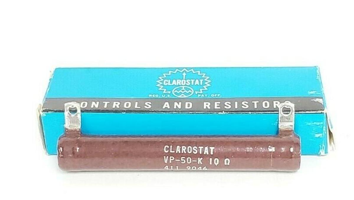 NIB CLAROSTAT VP50K 10 OHMS RESISTOR