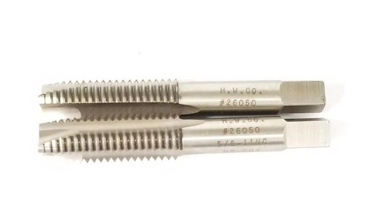 Used LOT OF 2 H.W. CO. #26050 TAPS 5/8-11NC HS-GH3