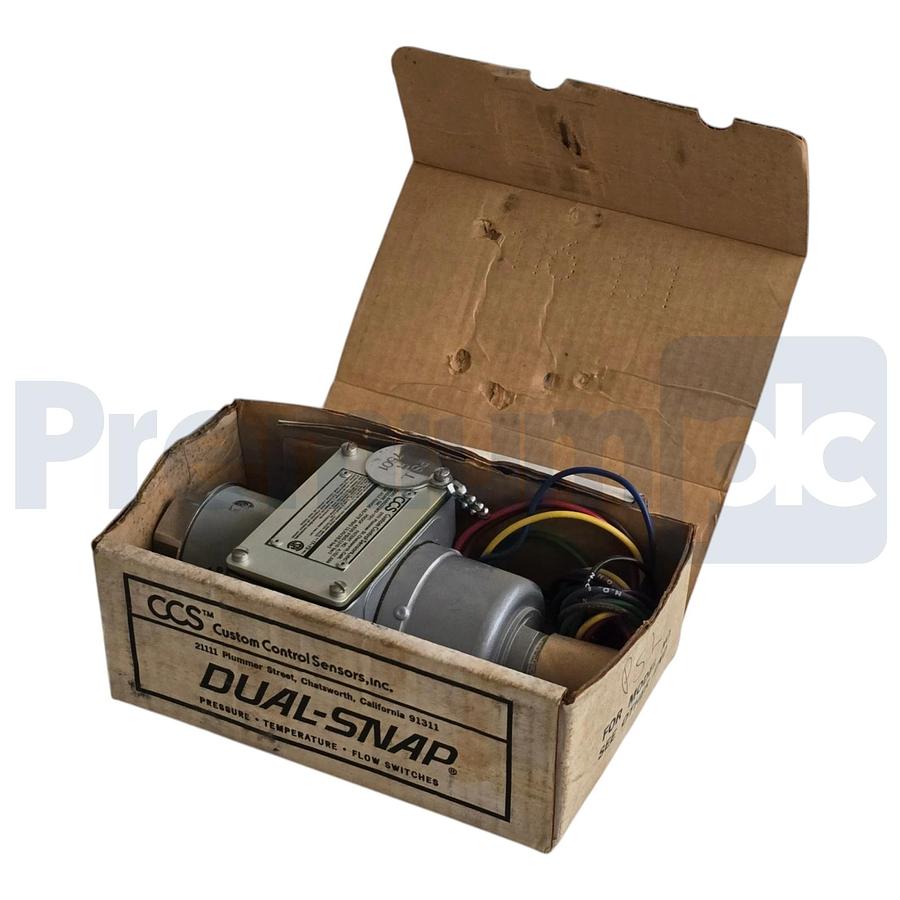 Used CCS Custom Control Sensors 646GZEM3-7011 Dual-Snap Ex Pressure Switch 45-375PSIG
