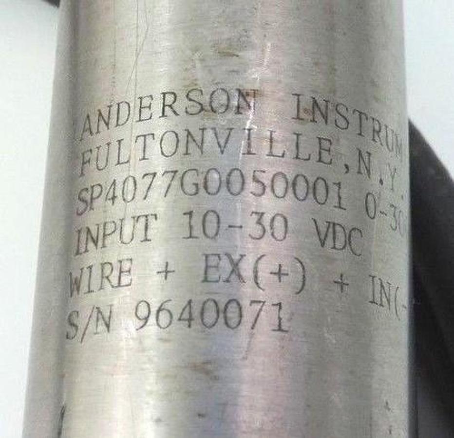 Used NEW ANDERSON SP4077G0050001 HIGH TEMPERATURE REMOTE TRANSMITTER