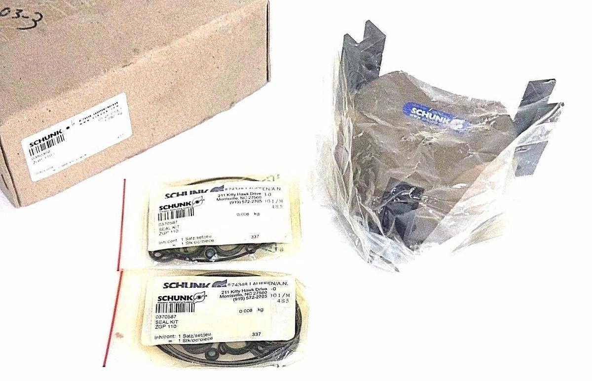 Used NIB SCHUNK 0350302 HARDENED BASE JAWS W/ ZGP 101-I SEAL KITS