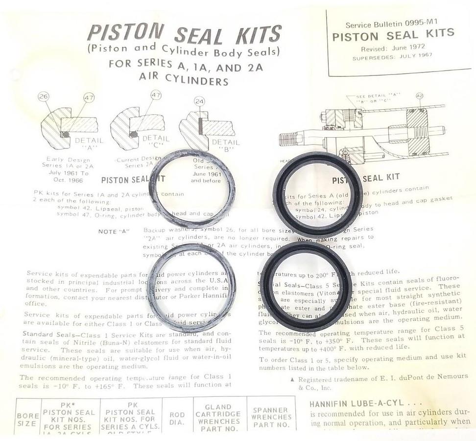 Used LOT OF 3 NIB PARKER HANNIFIN PK1502A001 BUNAN PISTON SEALS 1-1/2'' (INCOMPLETE)