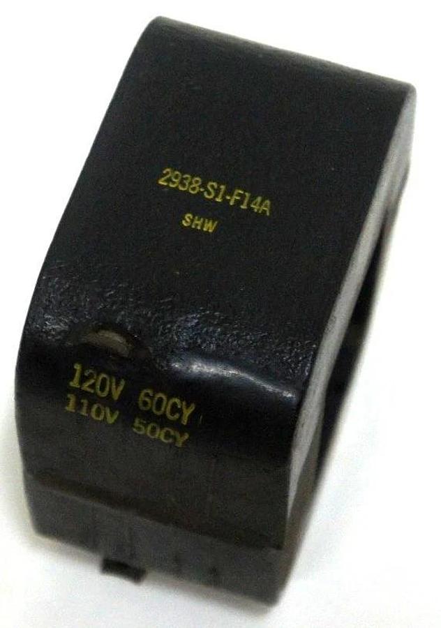 Used SQUARE D 2938-S1-F14A COIL SHW 110-120V 50/60CY 2938S1F14A