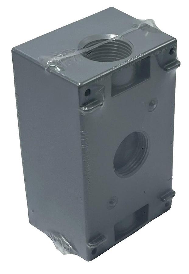 Used LOT OF 10 BELL OUTDOOR 5331‑0 SINGLE GANG BOX 5 x ¾″ GRAY WEATHERPROOF ALUMINUM