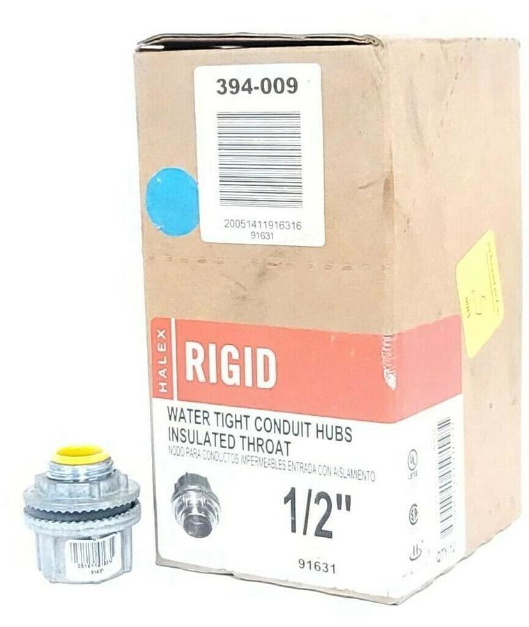 Used LOT OF 10 NIB HALEX RIGID 91631 WATER TIGHT CONDUIT HUBS INSULATED THROAT