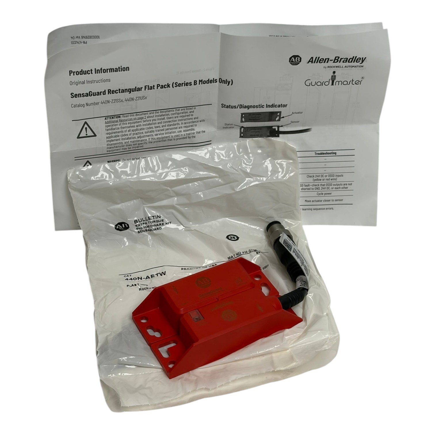 Allen-Bradley 440N-Z21SS2HN9-FF SensaGuard Safety Switch 440N-ZPRECMD New