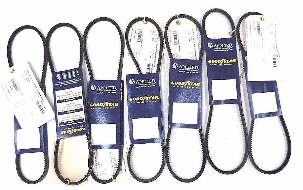 Used LOT OF 7 NEW GOODYEAR 4L420 V-BELTS 1/2IN-WIDTH 42IN-LENGTH LIGHT DUTY FHP
