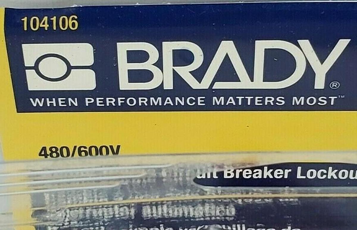 Used NEW BRADY 104106 CIRCUIT BREAKER LOCKOUT CLAMP-ON 480/600V