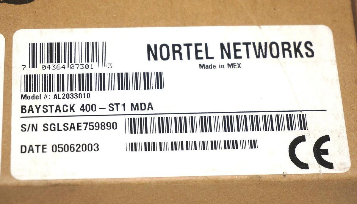 Used NIB NORTEL 303735-BR06 NETWORK CARD BAYSTACK 400-ST1 MDA, AL2033010 HDW: 01