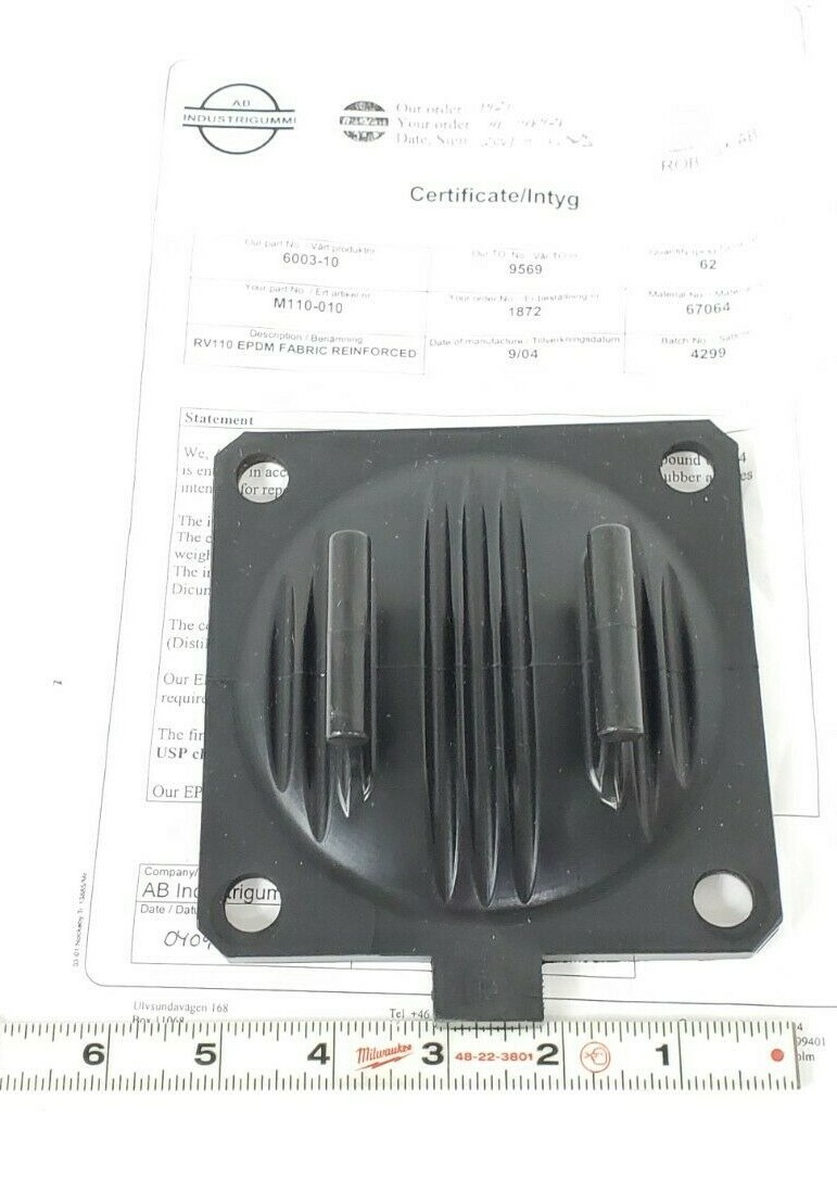 Used NEW GE / ROBOLUX 44-5516-19 DIAPHRAGM RV110 EPDM M110-010 6003-10