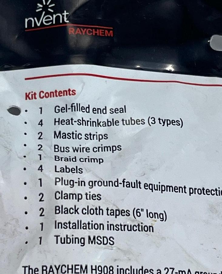 Used nVent Raychem H908 Plug-In Power Connection Kit | 120V | 893515-000 | WinterGard