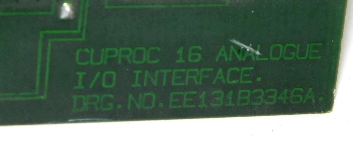 Used CUPE CUPROC 16 ANALOGUE EE131B3346A I/O INTERFACE BOARD