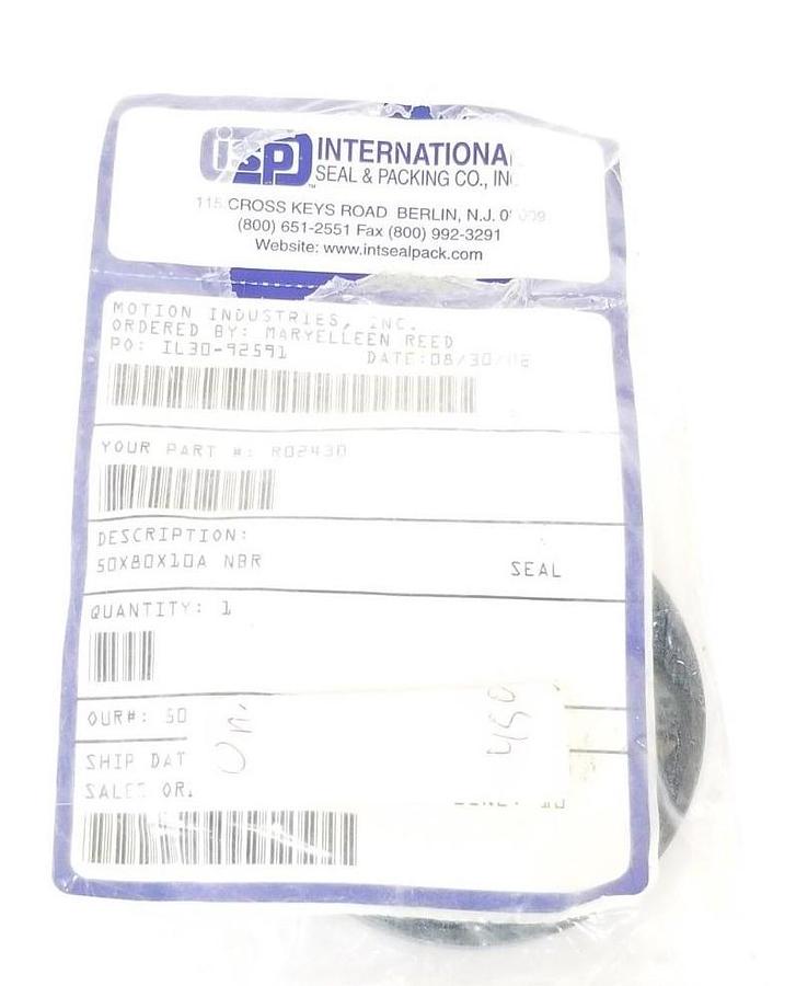 Used LOT OF 3 NEW ISP INTERNATIONAL 50X80X10 OIL SEALS 50X80X10A NBR