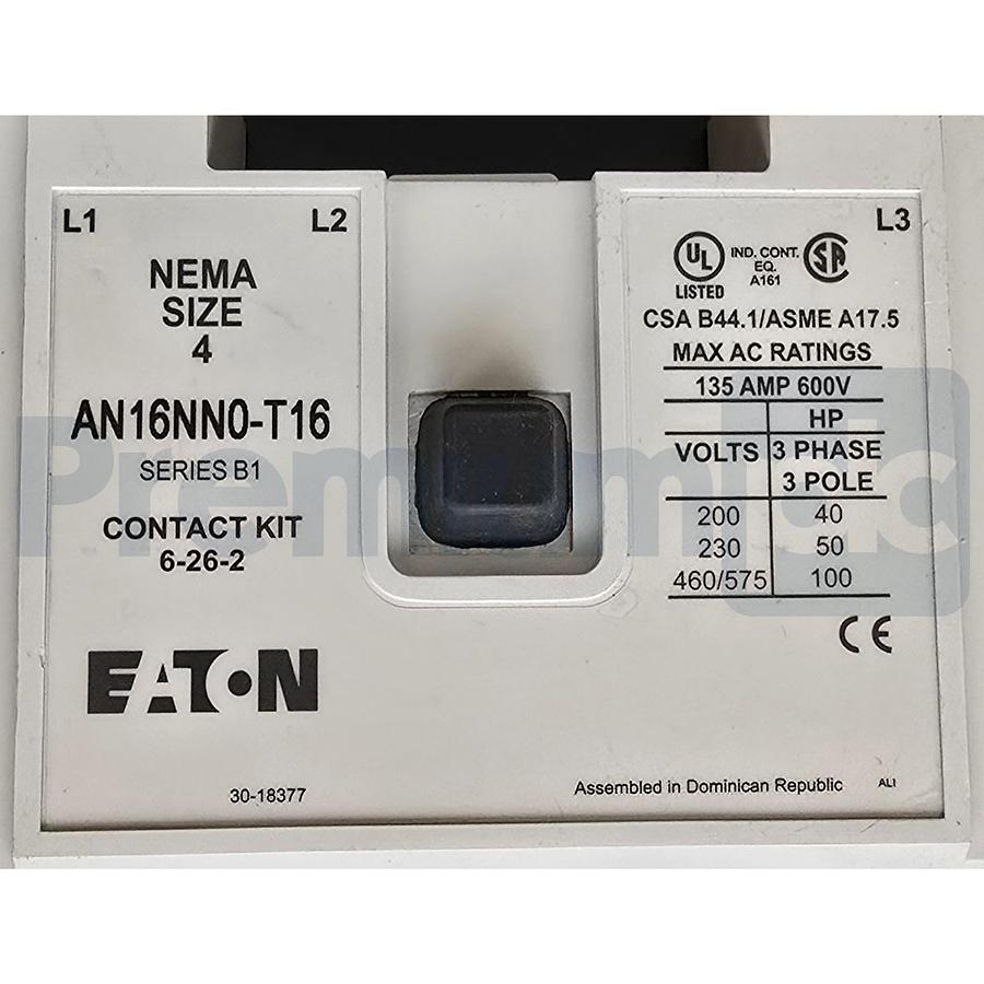 Used Eaton AN16NN0A-T16 Freedom NEMA Size 4 Starter 135A 120V-Coil AN16NN0-T16 NSNP