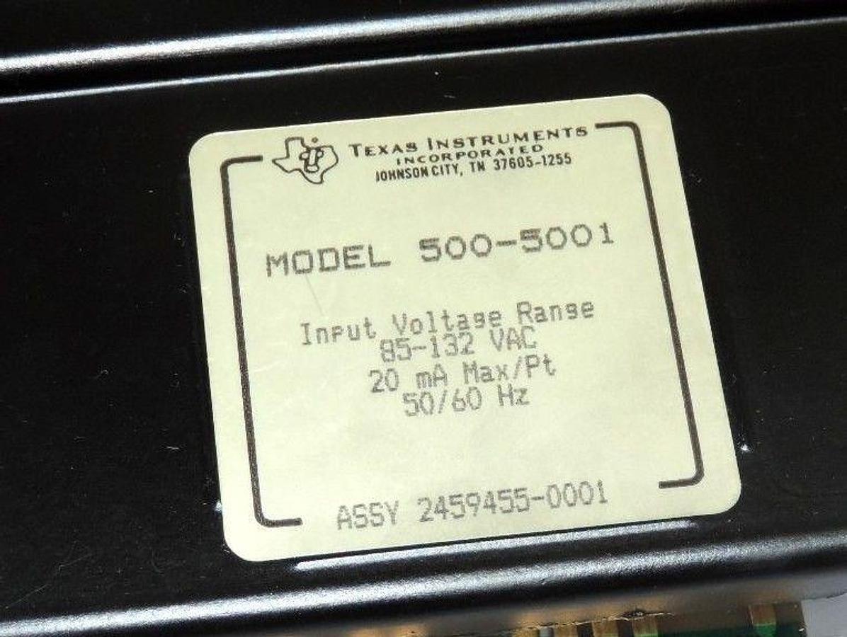 Used TEXAS INSTRUMENTS 500-5001 INPUT MODULE 85-132 VAC 50/60 HZ 5005001